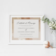 Elegantes Imitat Gold Ehezertifikat