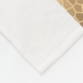 elegantes Imitat Gold, Marineblau, weiße Streifen Fleecedecke (Ecke)