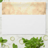 elegantes Imitat Gold, Marineblau, weiße Streifen Geschirrtuch (Gefaltet)