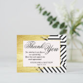 Elegantes Imitat Gold Paint Strokes & Stripes Must Postkarte (Stehend Vorderseite)