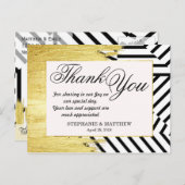 Elegantes Imitat Gold Paint Strokes & Stripes Must Postkarte (Vorne/Hinten)