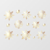 Elegantes Imitat Gold Shimming Snowflake Muster Fensteraufkleber (Blatt)