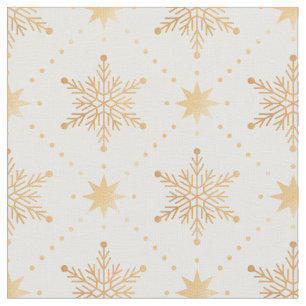 Elegantes Imitat-Goldschneeflocke-Weihnachten Stoff