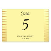 Elegantes Imitat Handgeschriebenes Skript in Gold- Tischnummer (Rückseite)