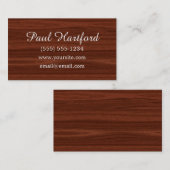 Elegantes Imitat-hölzerne Geschäfts-Karten Visitenkarte (Vorne/Hinten)