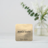 Elegantes Imitat Leather Quadratische Visitenkarte (Stehend Vorderseite)