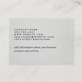 Elegantes Imitat Leather Visitenkarte (Rückseite)