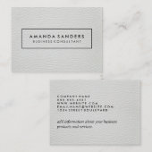 Elegantes Imitat Leather Visitenkarte (Vorne/Hinten)