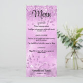 Elegantes Imitat Lilac Glitzer and Foil Wedding Me Einladung (Stehend Vorderseite)
