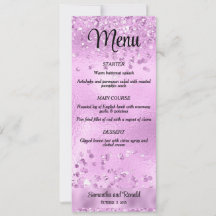 Elegantes Imitat Lilac Glitzer and Foil Wedding Me
