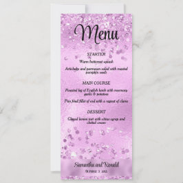 Elegantes Imitat Lilac Glitzer and Foil Wedding Me Einladung