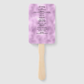 Elegantes Imitat Lilac Glitzer & Foil Hochzeitspro Fächer (Rückseite)