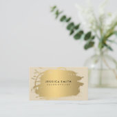 Elegantes Imitat Metallic Gold Visitenkarte (Stehend Vorderseite)