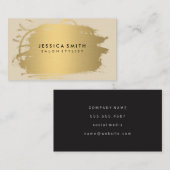 Elegantes Imitat Metallic Gold Visitenkarte (Vorne/Hinten)