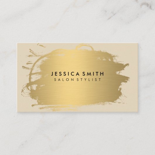 Elegantes Imitat Metallic Gold Visitenkarte (Vorderseite)
