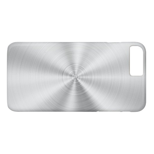 Elegantes Imitat-metallisches glänzendes Silber Case-Mate iPhone Hülle (Rückseite (Horizontal))