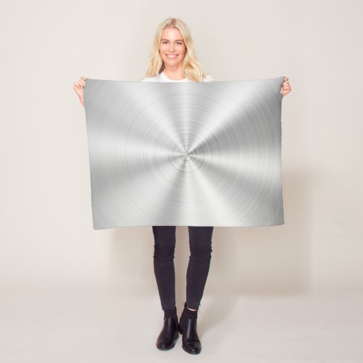 Elegantes Imitat-metallisches glänzendes Silber Fleecedecke (Beispiel)