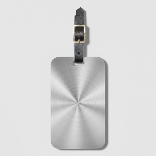 Elegantes Imitat-metallisches glänzendes Silber Gepäckanhänger (Vorderseite Vertikal)