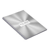 Elegantes Imitat-metallisches glänzendes Silber Notizblock (Rechte Seite)