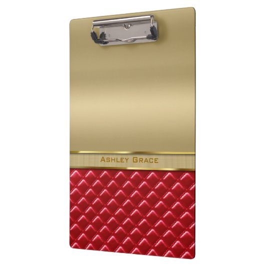 Elegantes Imitat-metallisches Gold gestepptes Klemmbrett (Links)