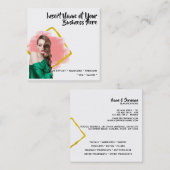 Elegantes Imitat mit langen Haaren, goldfarbene Wa Quadratische Visitenkarte (Vorne/Hinten)