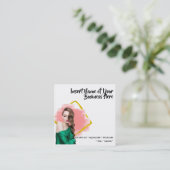 Elegantes Imitat mit langen Haaren, goldfarbene Wa Quadratische Visitenkarte (Stehend Vorderseite)