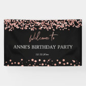 Elegantes Imitat Rose Gold Banner (Horizontal)