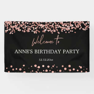 Elegantes Imitat Rose Gold Banner