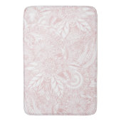 Elegantes Imitat Rose Gold Blumenmandala Design Badematte (Vorderseite Vertikal)