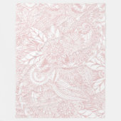 Elegantes Imitat Rose Gold Blumenmandala Design Fleecedecke (Vorderseite)