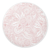 Elegantes Imitat Rose Gold Blumenmandala Design Keramikknauf (Vorderseite)