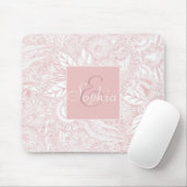 Elegantes Imitat Rose Gold Blumenmandala Design Mousepad (Mit Mouse)