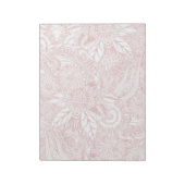 Elegantes Imitat Rose Gold Blumenmandala Design Notizblock (Rotiert)