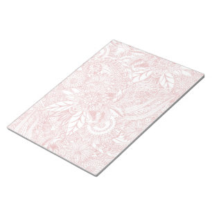 Elegantes Imitat Rose Gold Blumenmandala Design Notizblock