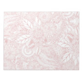 Elegantes Imitat Rose Gold Blumenmandala Design Notizblock (Vorderseite)