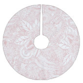 Elegantes Imitat Rose Gold Blumenmandala Design Polyester Weihnachtsbaumdecke (Vorderseite)