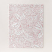 Elegantes Imitat Rose Gold Blumenmandala Design Puzzle (Vertikal)