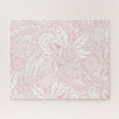 Elegantes Imitat Rose Gold Blumenmandala Design Puzzle (Horizontal)