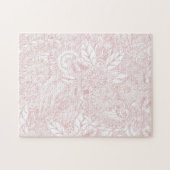 Elegantes Imitat Rose Gold Blumenmandala Design Puzzle (Horizontal)