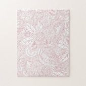 Elegantes Imitat Rose Gold Blumenmandala Design Puzzle (Vertikal)