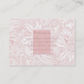 Elegantes Imitat Rose Gold Blumenmandala Design Visitenkarte (Rückseite)