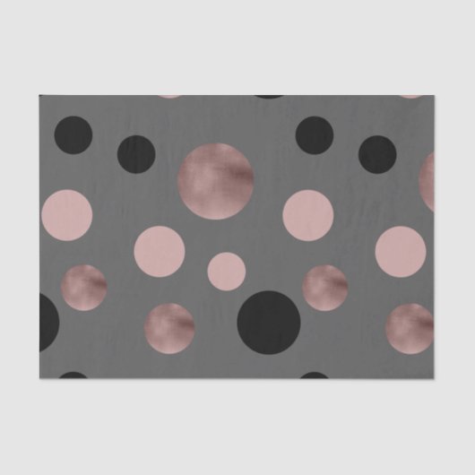 elegantes Imitat-Rosengold erröten rosa schwarze Seidenpapier (Vorderseite)