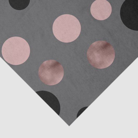 elegantes Imitat-Rosengold erröten rosa schwarze Seidenpapier (Ausschnitt)