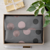 elegantes Imitat-Rosengold erröten rosa schwarze Seidenpapier (Geschenk)