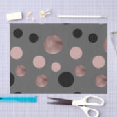 elegantes Imitat-Rosengold erröten rosa schwarze Seidenpapier (Handwerk)