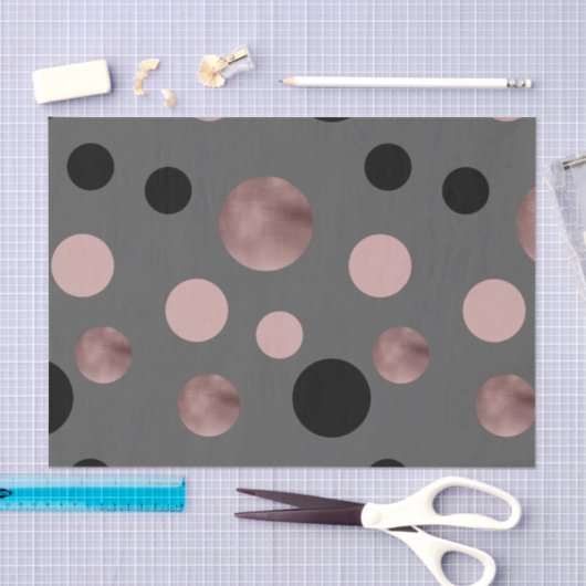 elegantes Imitat-Rosengold erröten rosa schwarze Seidenpapier (Handwerk)