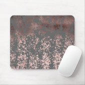elegantes Imitat-Rosengold und graue Brushstrokes Mousepad (Mit Mouse)