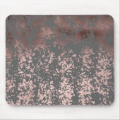 elegantes Imitat-Rosengold und graue Brushstrokes Mousepad (Vorne)