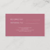 Elegantes Imitat-Rosengoldgeometrische Visitenkarte (Rückseite)