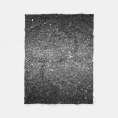 Elegantes Imitat-schwarzer Glitter Fleecedecke (Vorderseite)